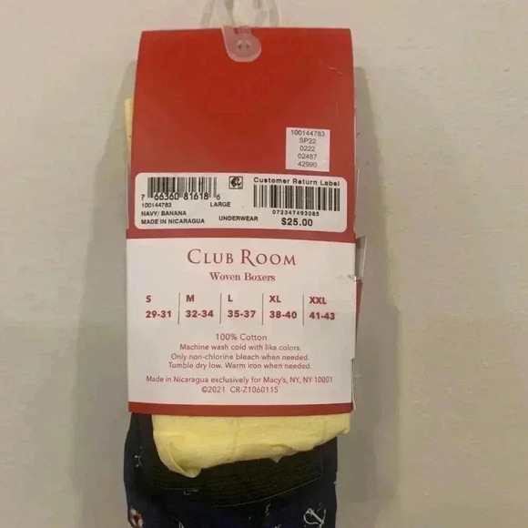 Mens Club Room Woven Boxers 2-Pack Various Sizes -B6 - Picture 3 of 3